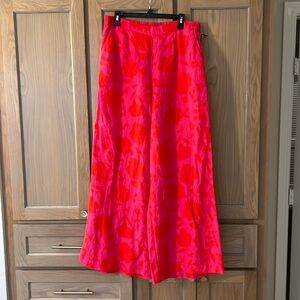 Women's Classic Rose High-Rise Linen Trousers - kate spade x new york Pink/Red